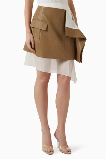 تنورة أوري متعددة الطبقات ودرابيه