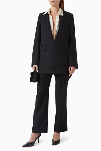 بنطال كوزيت بطبقة بنمط تنورة مزيج كوبرا ورايون