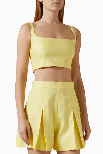 Toledo Cropped Top in Satin