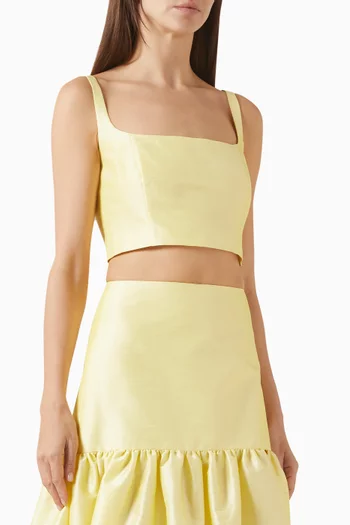 Toledo Cropped Top in Satin