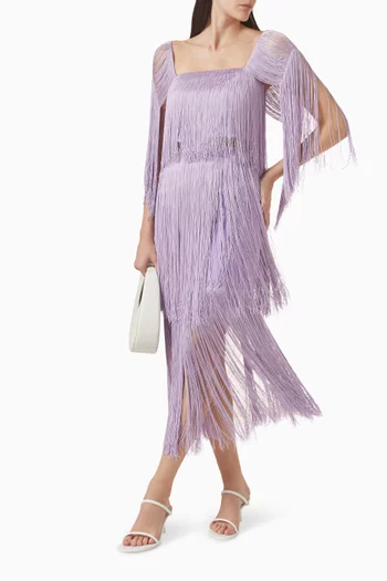 Sol Fringed Midi Skirt