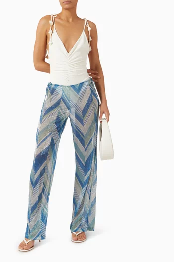 بنطال أولي بنقشة خطوط شيفرون متعرجة لوركس