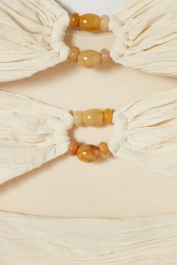 لباس سباحة أمي قطعة واحدة بفتحات