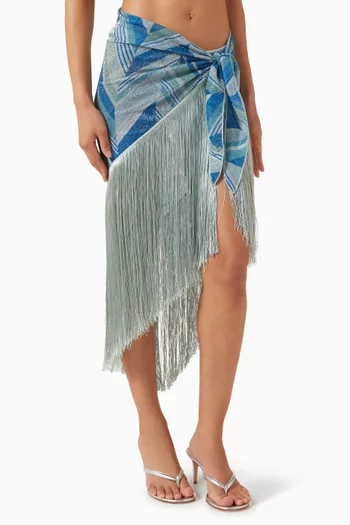 باريو بازتون بنقشة خطوط شيفرون متعرجة وشرّابات لوركس