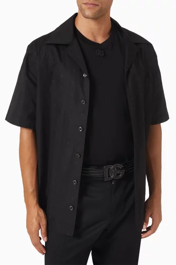 DG Woven Belt in Leather