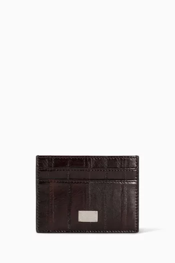 Card Holder in Eel Leather