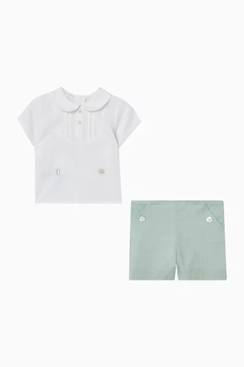 Cauce Shirt & Shorts Set in Cotton