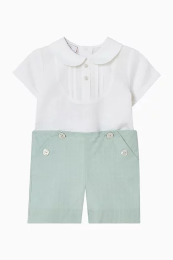 Cauce Shirt & Shorts Set in Cotton