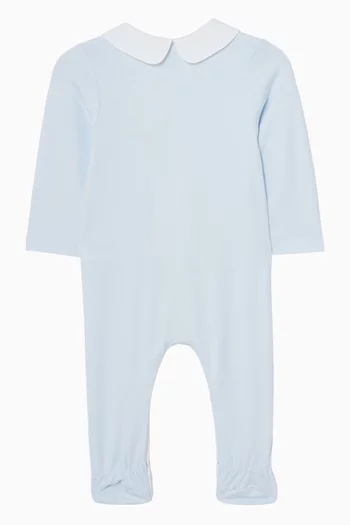 Polo Collared Pyjamas in Cotton