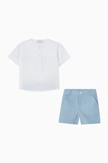 Shirt & Shorts Set in Cotton