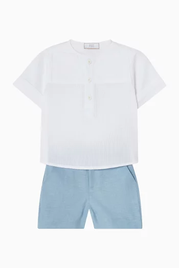 Shirt & Shorts Set in Cotton