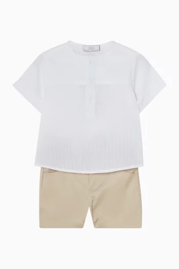 Shirt & Shorts Set in Cotton