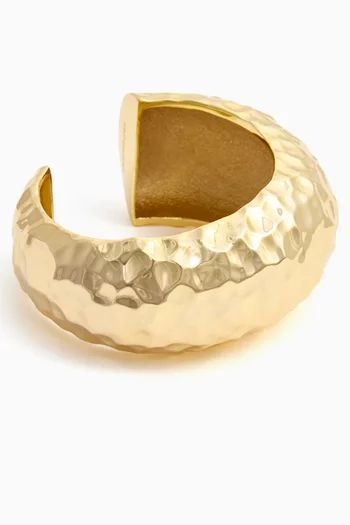 Hammered Cuff in Gold-plated Brass