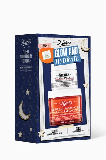 مجموعة هدايا جلو آند هايدريت لترطيب البشرة ونضارتها