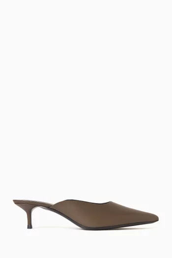 Sebastian Kitten Mules in Leather