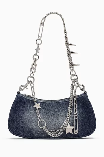 The Star Charm Shoulder Bag in Denim