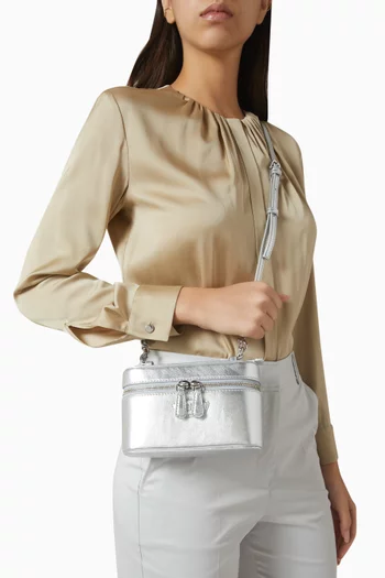 The Everyday Vanity Bag in Metallic Leather