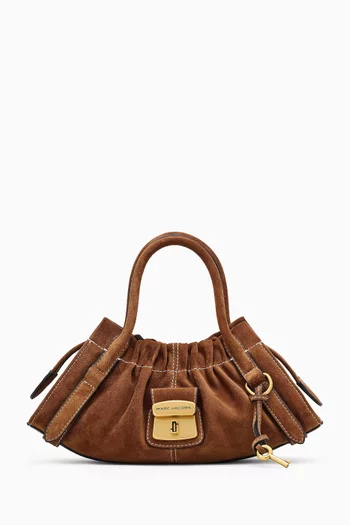 The Small Cristina Satchel Bag in Suede