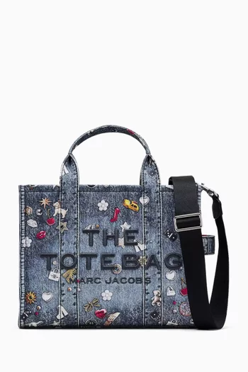 Medium Trompe L'Oeil Trinket Tote Bag in Canvas