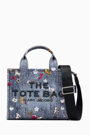 Small Trompe L'Oeil Trinket Tote Bag in Canvas