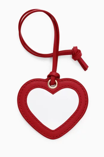 The Heart Mirror Charm in Leather