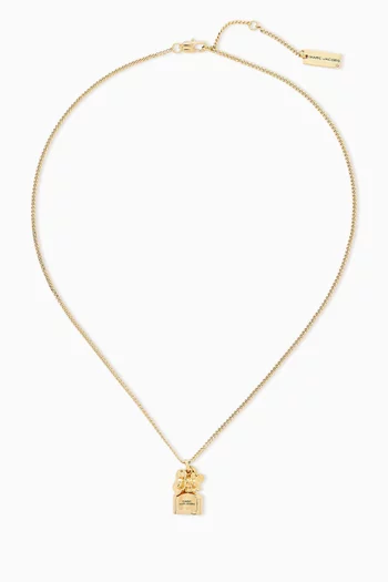 قلادة مزينة بزهرة أقحوان صغيرة نحاس مطلي