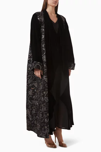 Two-piece Abaya Set in Velvet