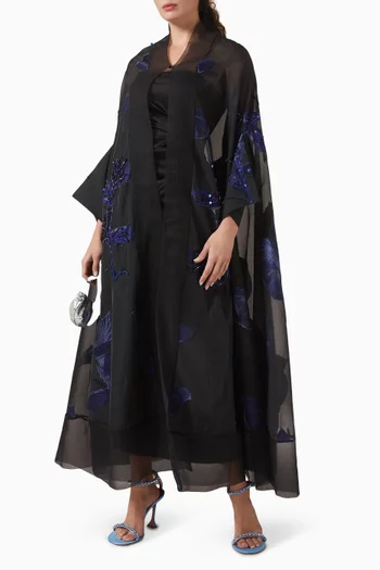 Embellished Abaya in Organza