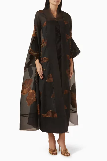 Printed Abaya in Organza