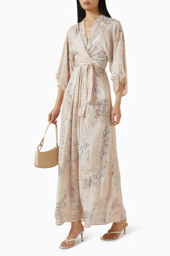 Wisdom Lizard-print Dress in Viscose