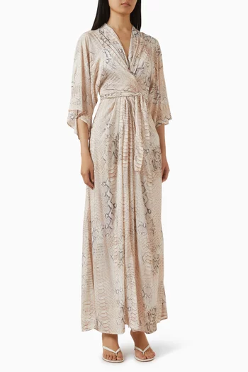 Wisdom Lizard-print Dress in Viscose