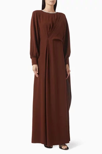 فستان اليرا مزين بتطريزات شيفون