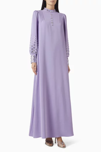 فستان ديلا مزين بتطريزات