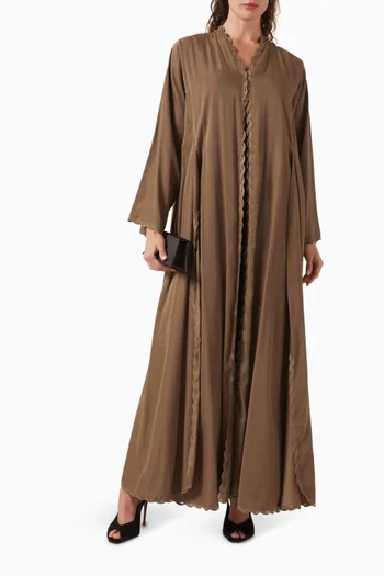 Embroidered-trim Abaya