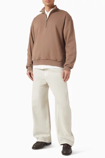 Garment-dyed Curved Jeans in Denim