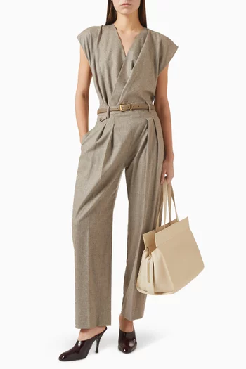 بنطال دوجان بقصة ساق أسطوانية كريب