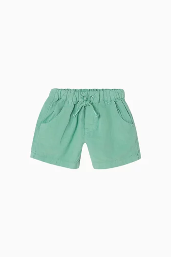 Relaxed Shorts in Linen-blend
