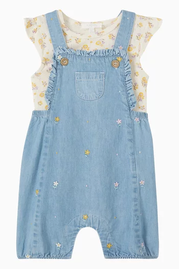 Daisy Broderie Overall Set