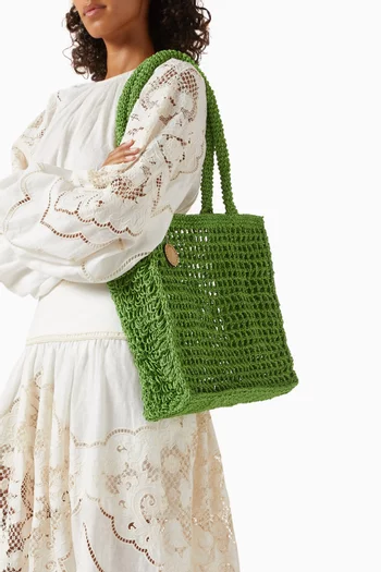 Tasselled Paper Tote Bag