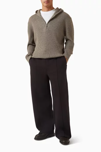 بنطال قماش سكوبا بقصة ساق مستقيمة