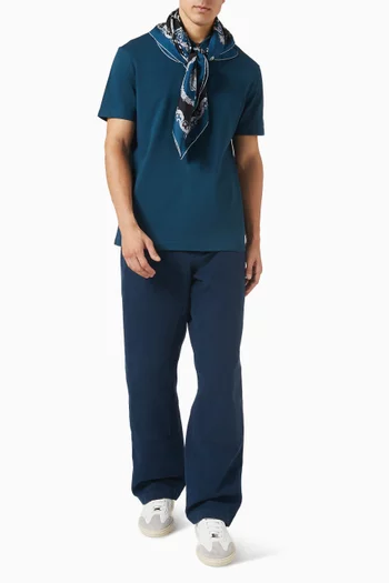 تي شيرت بولو بسحّاب وشعار ميدوسا قطن بيكيه