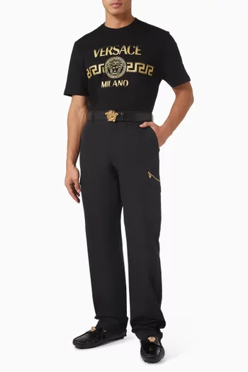 تي شيرت بشعار الماركة قطن جيرسيه