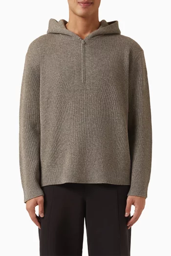 Zip-up Hoodie in Merino-knit