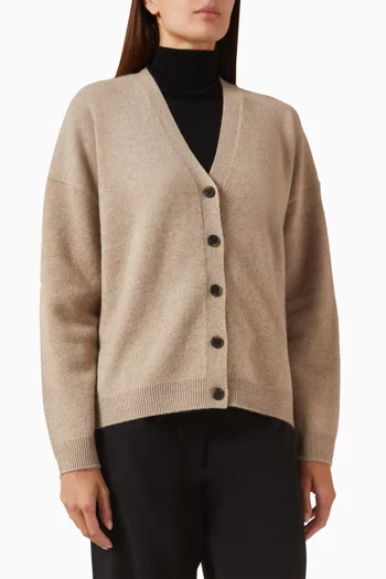 V-neck Cardigan in Cashmere