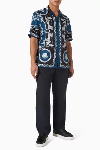 قميص بنقشة هول اوف هيروز حرير تويل