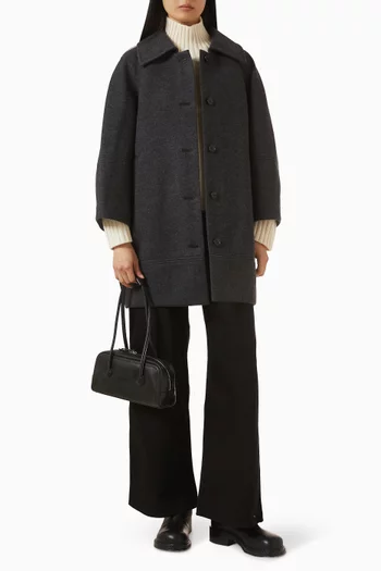 Sculpted Coat in Wool Blend
