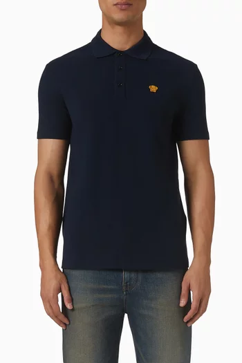 تي شيرت بولو بشعار ميدوسا قطن بيكيه