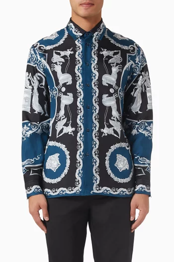 قميص بنقشة هول اوف هيروز حرير تويل