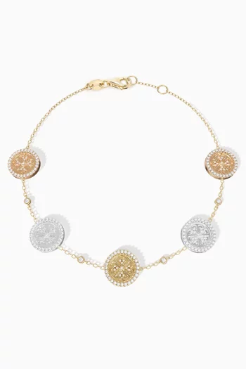 سوار لايس أوريا مرصع بالماس ذهب عيار 18