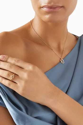 قلادة لينكس DD أيكونيكا مرصعة بالماس ذهب عيار 18